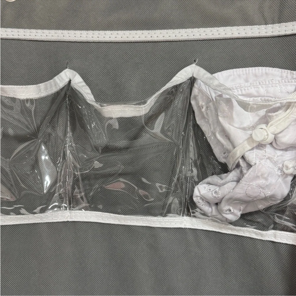 Gray Hanging Closet Organizer